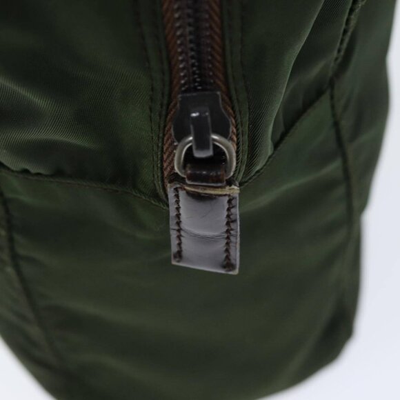 PRADA Hand Bag Nylon Khaki Auth ac2986 - Picture 9 of 16